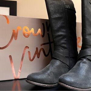 Bobbie Crown Vintage Black Riding Boots